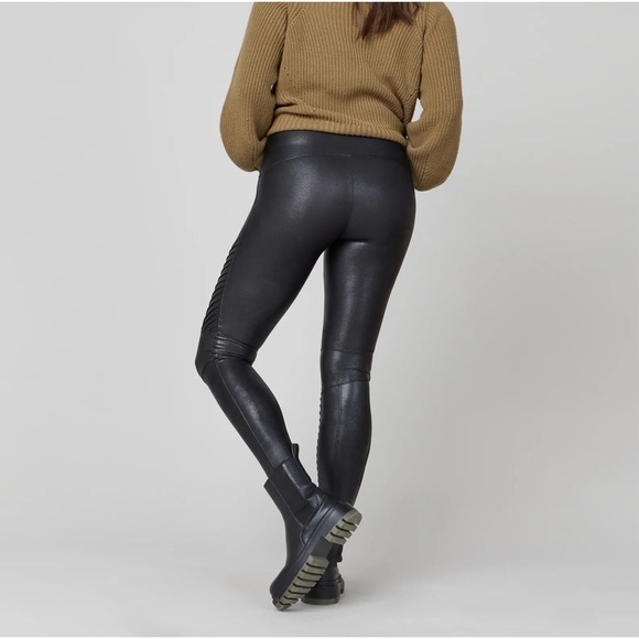 Spanx Faux Leather Moto Leggings - Picture 3 of 15